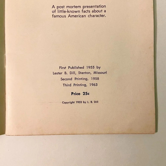 Vintage 1963 The  Truth About Jesse James Phyllis Argall Booklet Softcover - Picture 7 of 16